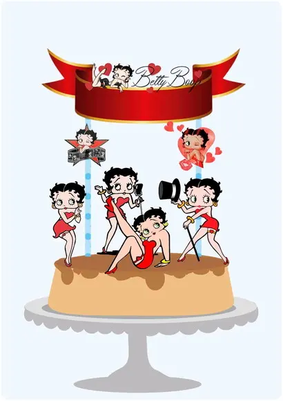 Topo de Bolo Betty Boop