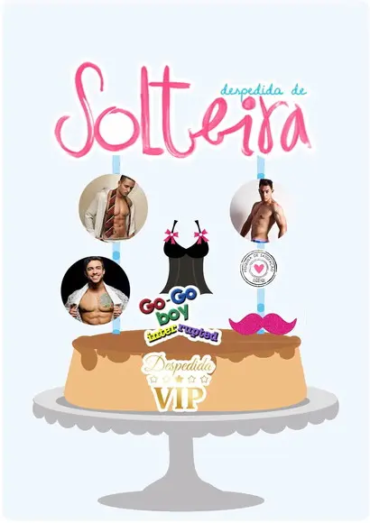 Topo de Bolo Despedida de Solteira