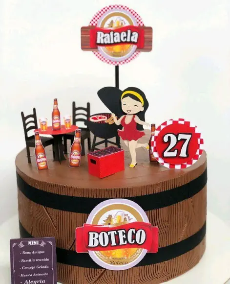 Topo de Bolo Boteco e Sambista