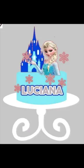 Topo de Bolo Frozen Elza 2