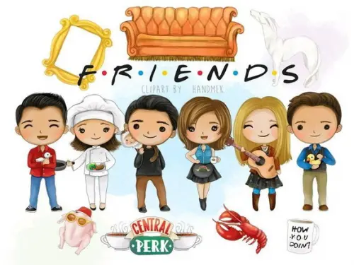 Topo de Bolo Friends 2