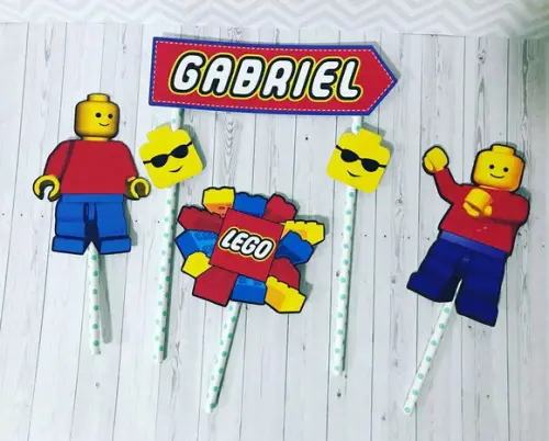 Topo de Bolo Lego 2