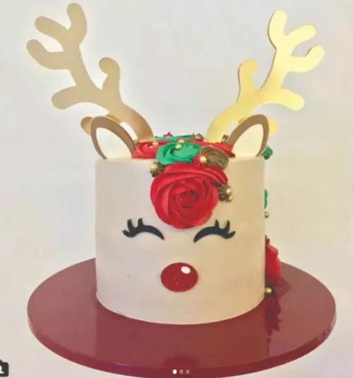 Topo de Natal Carinha de Rena