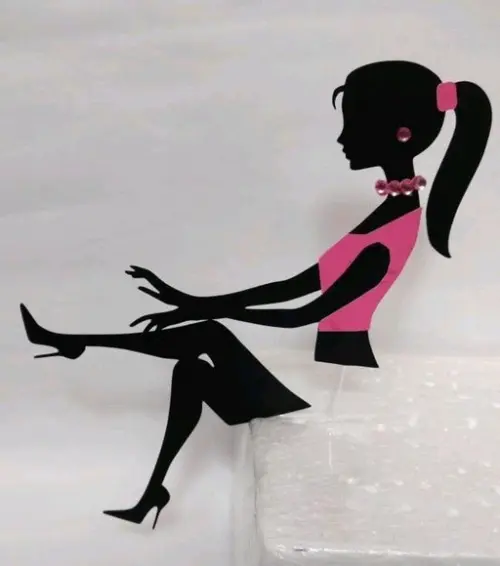 Topo de Bolo Silhueta Feminina (2)