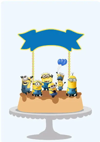 Topo de Bolo Minions