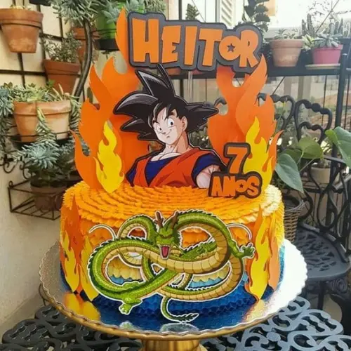 Topo de Bolo Goku Dragon Ball