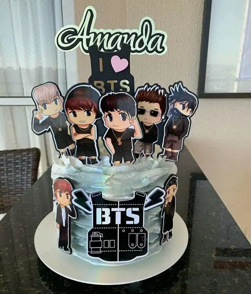 Topo de Bolo Bts