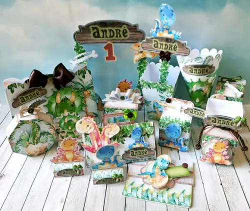 Kit Festa Dino Baby Aquarelado