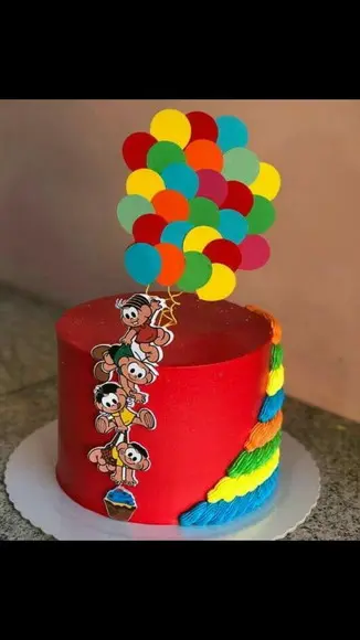 Topo de Bolo Turma da Monica Voando