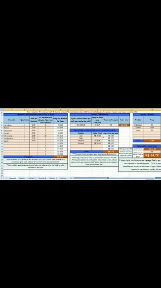 Fórmula de precificação em excel