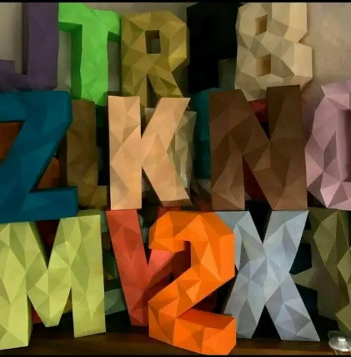 pdf Alfabeto Low Poly sem os Numeros
