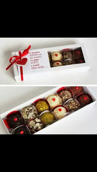 Caixa para 12 Doces Dia dos Namorados