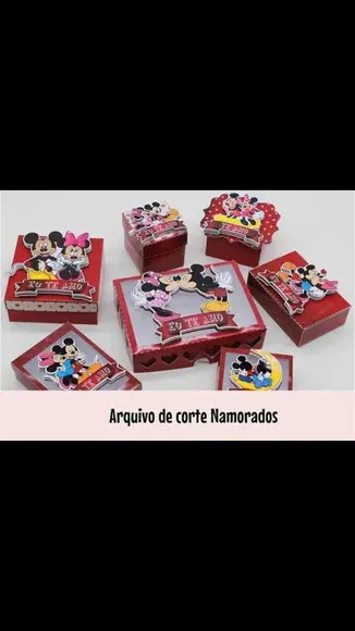 Kit Caixas Mickey Dia dos Namorados
