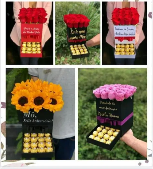 Molde Limpo Cx Bombom e Flores