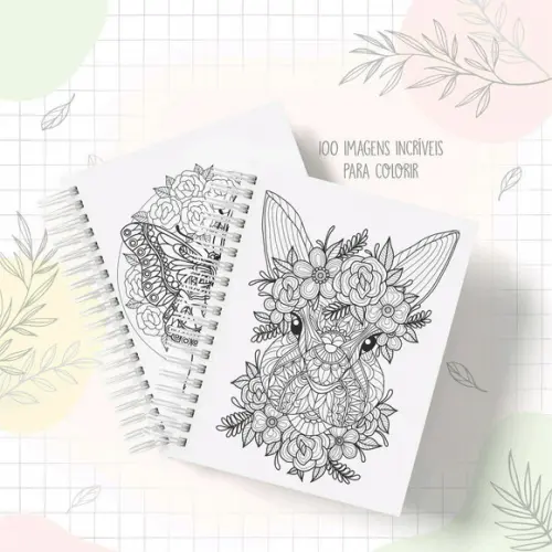 Livro de Colorir Anti Estres p/ Família