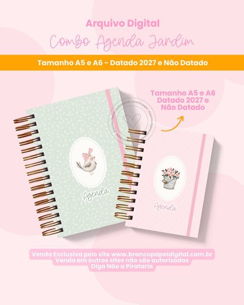 Combo Agenda Jardim 2027