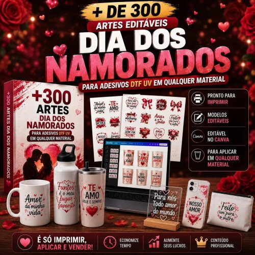 DTF UV DIA DOS NAMORADOS