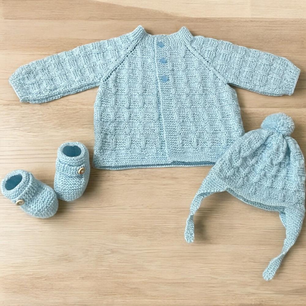 Conjunto de lã para Bebê