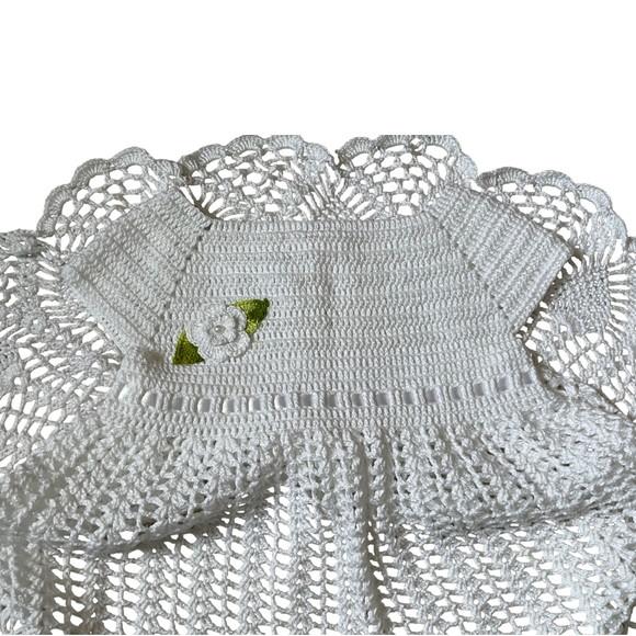 Vestido de Crochê para Bebê Branco