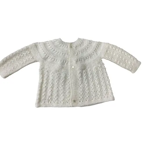 Casaquinho de lã para bebê na cor Branco