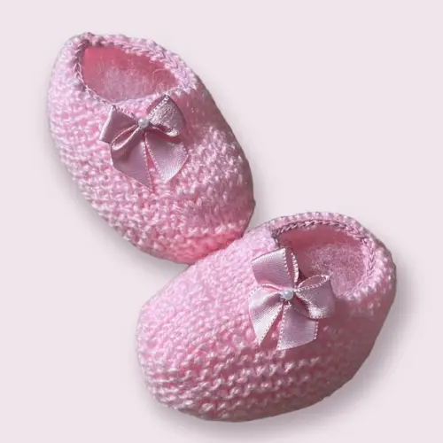 Sapatinho para Bebê Rosa Decorado