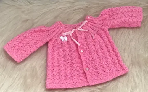 Casaquinho para Bebê Rosa Chiclete