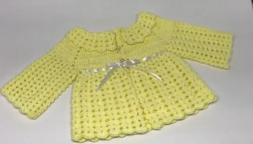 Casaquinho para Bebê Amarelo