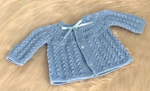 Casaquinho para Bebê Azul