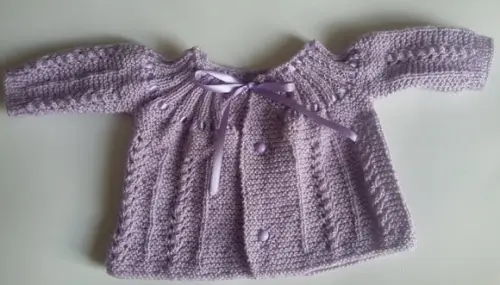 Casaquinho para Bebê Lilás