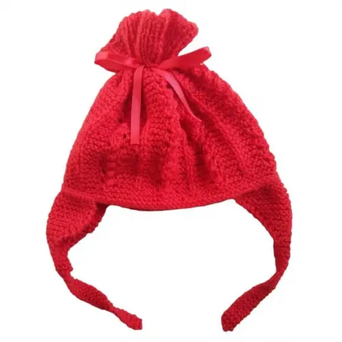 Gorro Tapa Orelha para Bebê Vermelho