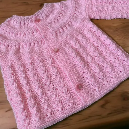 Casaquinho para Bebê Rosa