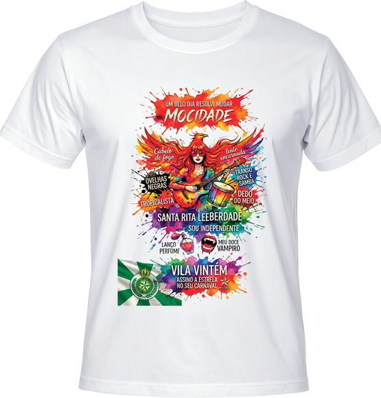 Camiseta Mocidade Independente Rita Lee Carnaval Vila Vintém