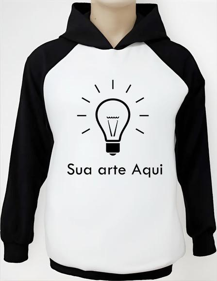 Moletom Raglan com Capuz e Bolso Personalizado