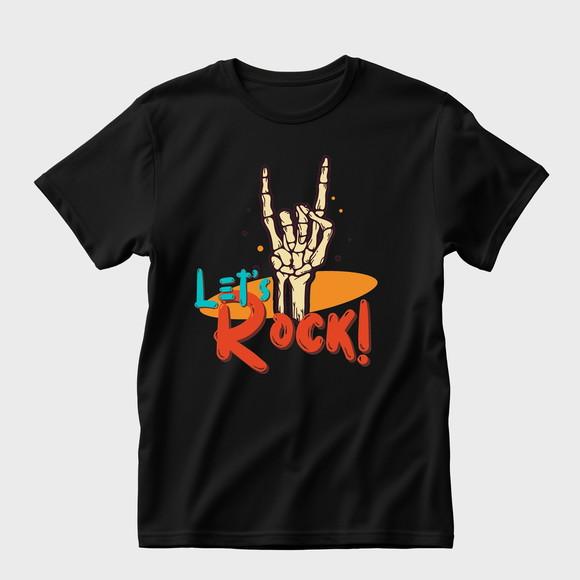 Camiseta Preta Lets Rock