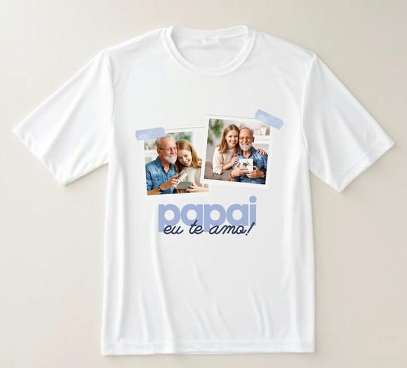Camiseta Papai Eu Te Amo Personalizada com Foto
