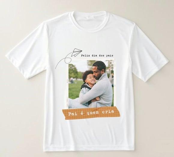 Camiseta Pai É Quem Cria Personalizada com Foto