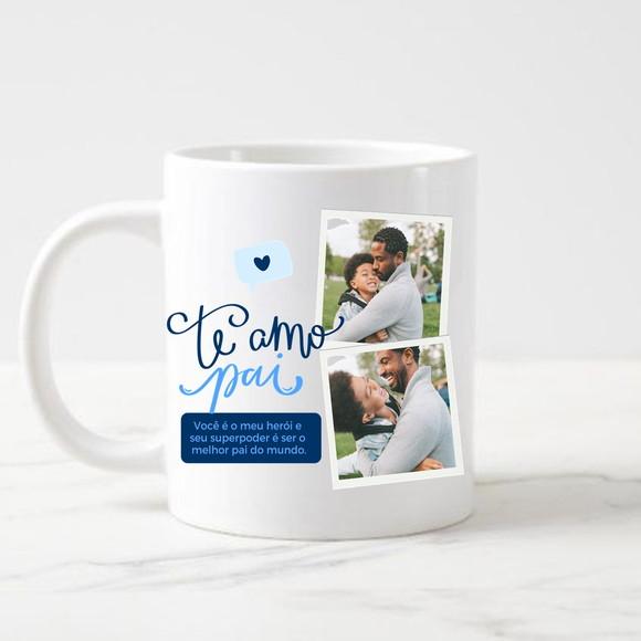 Caneca Te Amo Pai Personalizada com Fotos