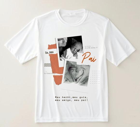 Camiseta Te Amo Pai Personalizada com Foto