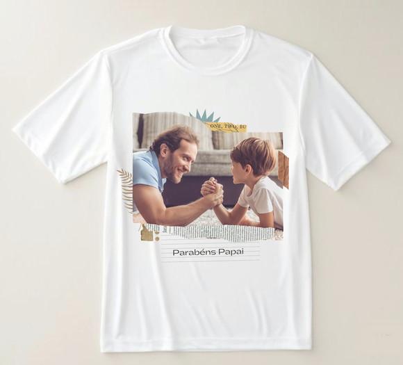 Camiseta Parabéns Papai Personalizada com Foto