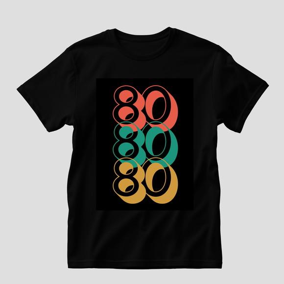 Camiseta Preta Retrô 80