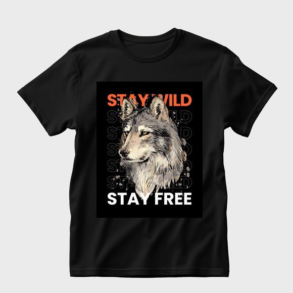 Camiseta Preta Stay Wild