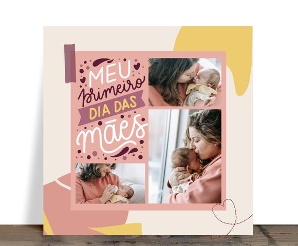 Azulejo Meu Primeiro Dia das Mães com Foto
