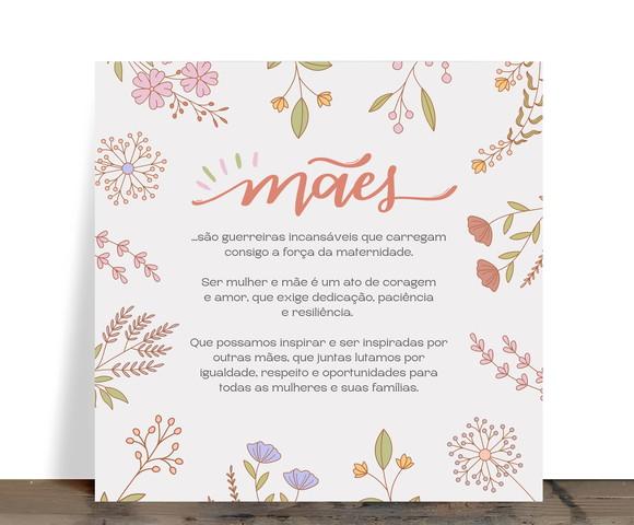 Azulejo Decorativo com Mensagem Mãe