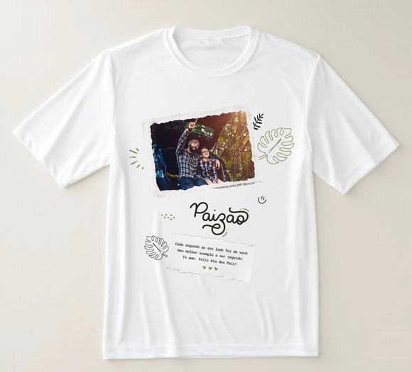 Camiseta Dia dos Pais Paizão Personalizada com Foto