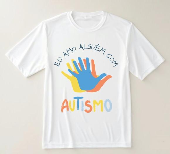 Camiseta Eu Amo Alguém com Autismo
