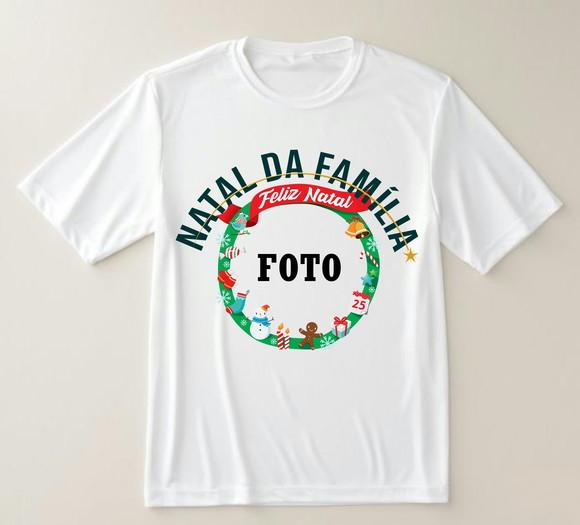 Camiseta Natal da Família Personalizada com Foto