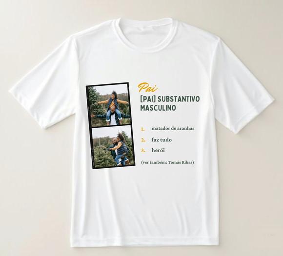 Camiseta Pai Substantivo Masculino Personalizada com Foto