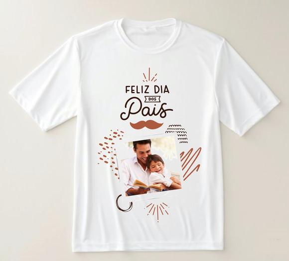 Camiseta Feliz Dia dos Pais Personalizada com Foto