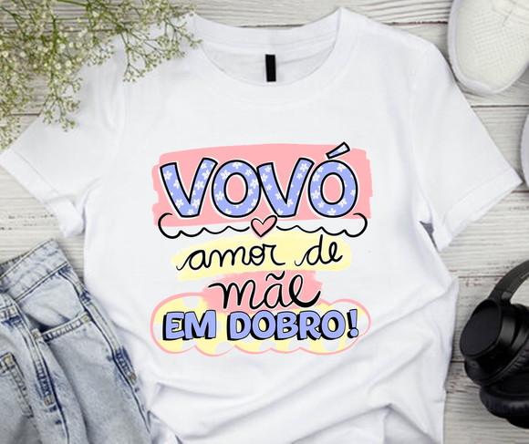 Camiseta Vovó Amor de Mãe em Dobro