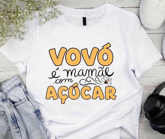 Camiseta Vovó É Mãe com Açúcar